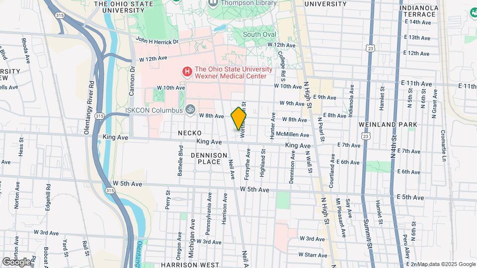 1441 Worthington St Map and Location Details