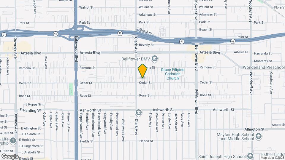 9421 Cedar St Map and Location Details