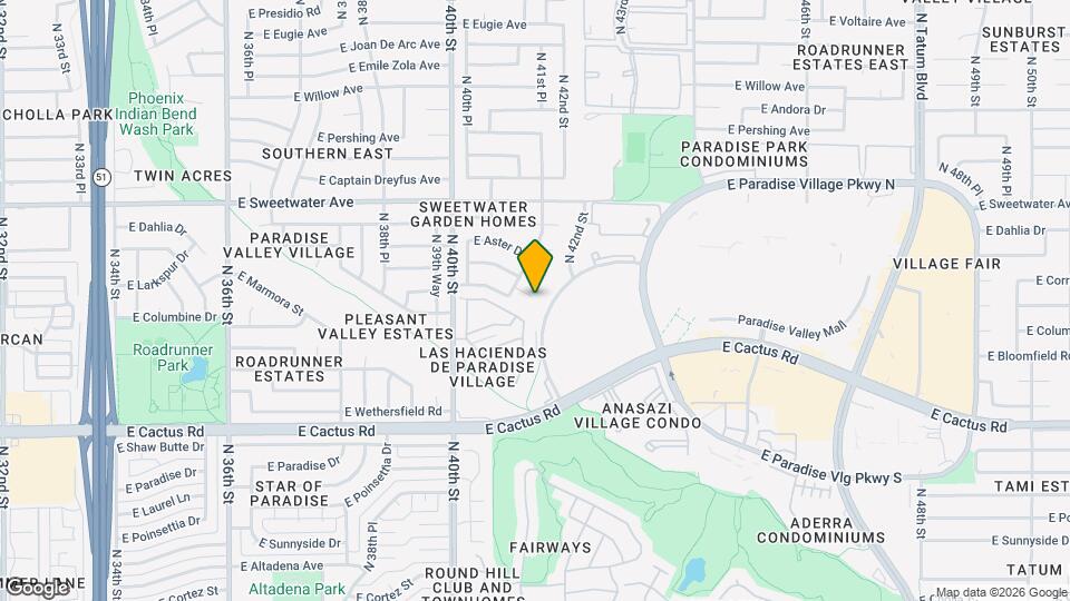 4123 E Louise Dr Map and Location Details