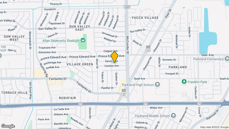 5705 Creston Ave Mapa y Detalles de la Ubicación