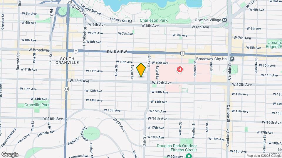 1055 W 12th Ave Map and Location Details