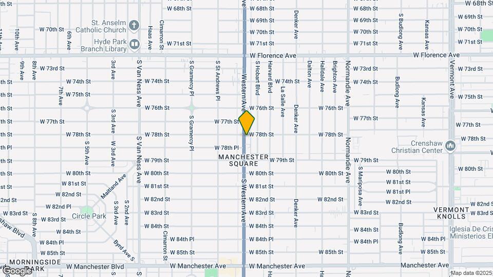7804 S Western Ave Mapa y Detalles de la Ubicación