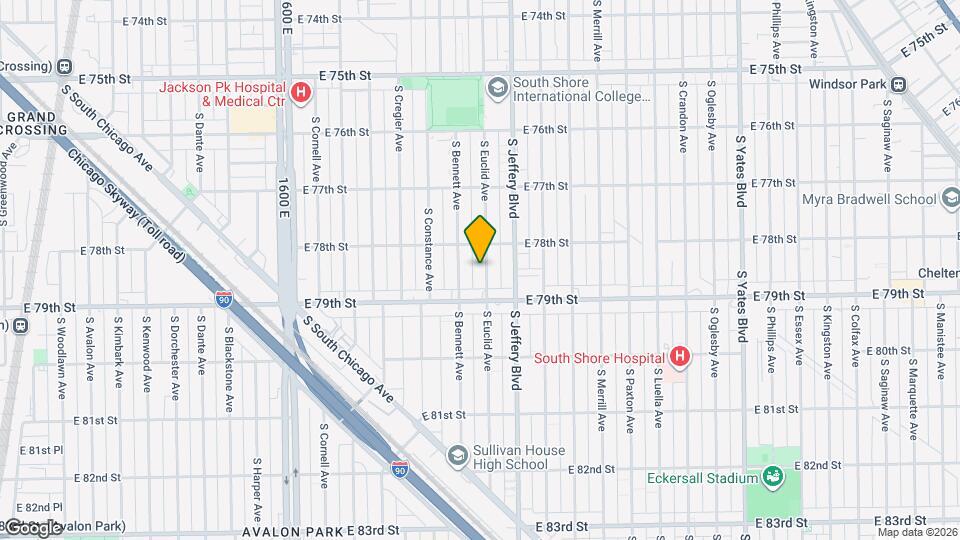 7824 S Euclid Ave, Unit 1 Mapa y Detalles de la Ubicación