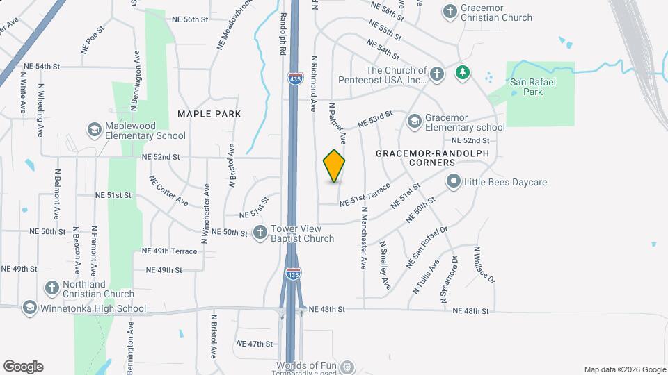 5128 N Palmer Ave Mapa y Detalles de la Ubicación