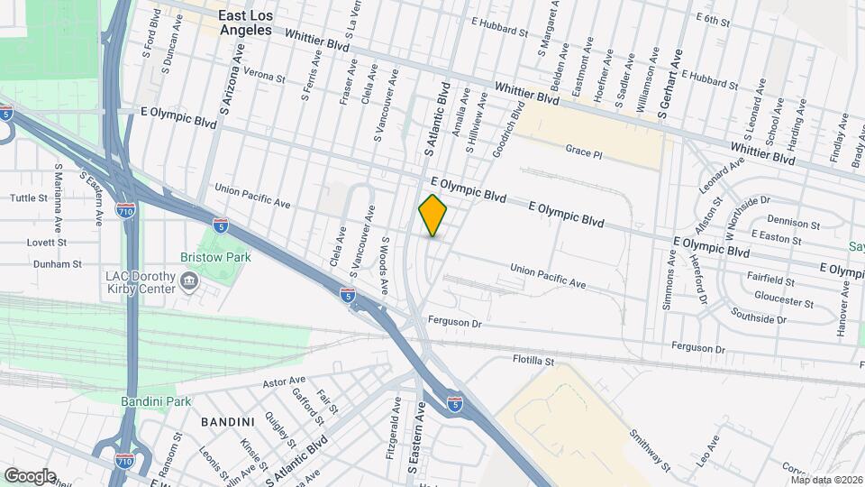 5304 Union Pacific Ave Map and Location Details