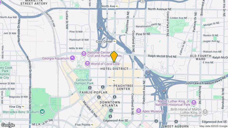 300 W Peachtree St NW Map and Location Details