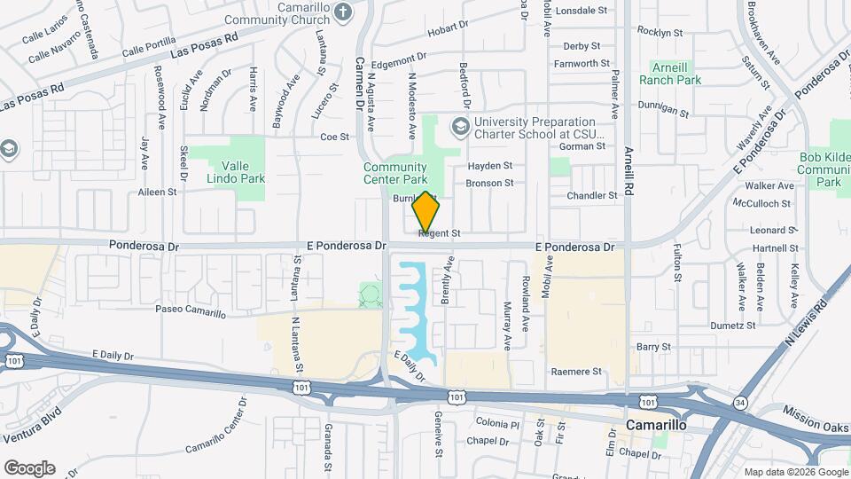 1694 Regent St Map and Location Details