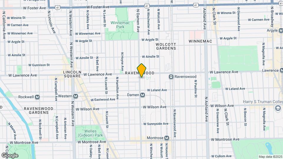 4735-4737 N Damen Ave Mapa y Detalles de la Ubicación