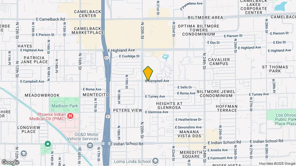 2019 E Camelback Rd Map and Location Details