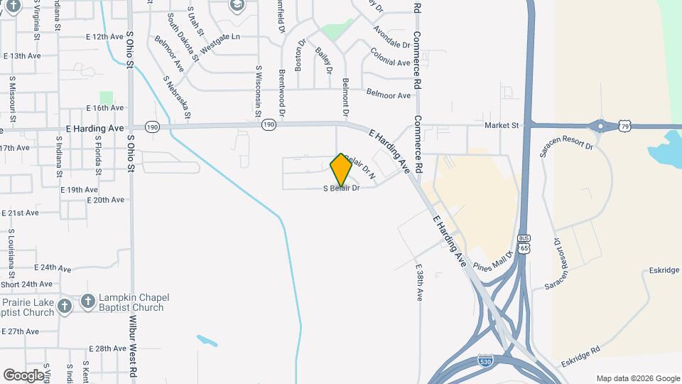 2608 S Belair Dr Map and Location Details