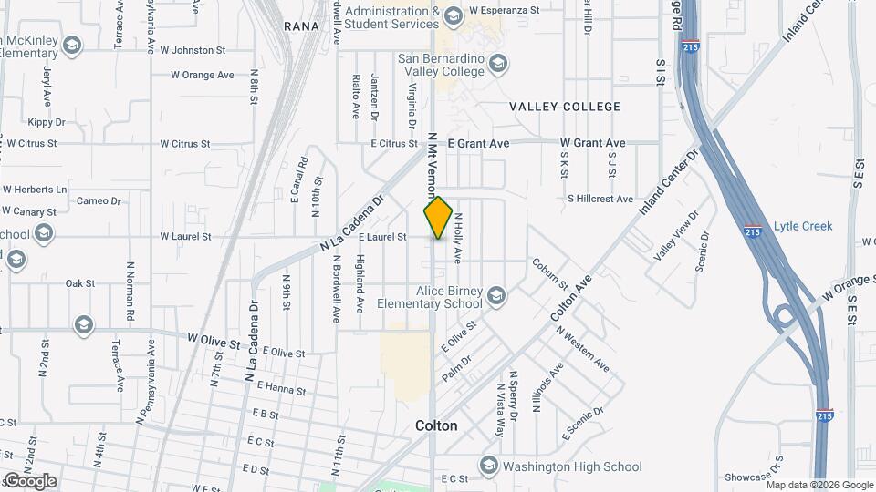 1320 N Mt Vernon Ave Map and Location Details