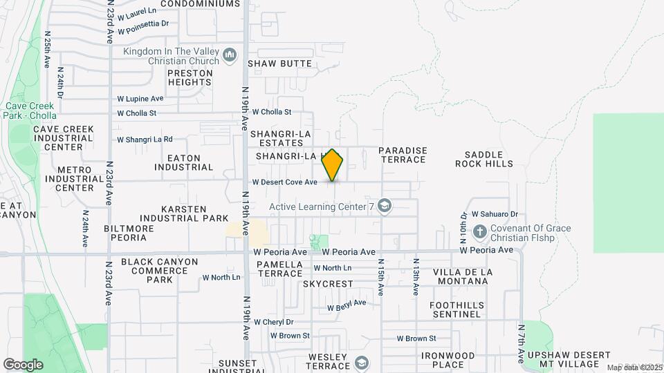 1621 W Desert Cove Ave Map and Location Details