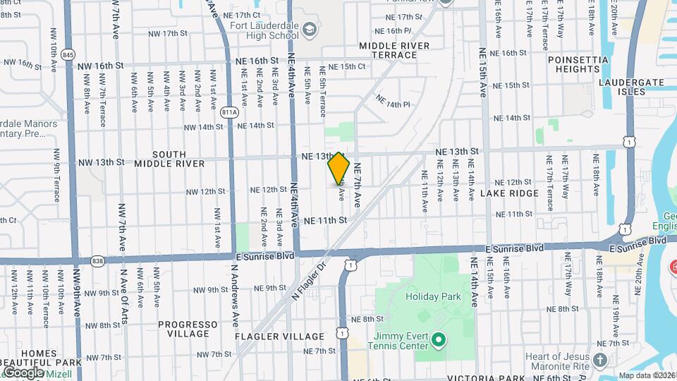 1175 NE 6th Ave Map and Location Details