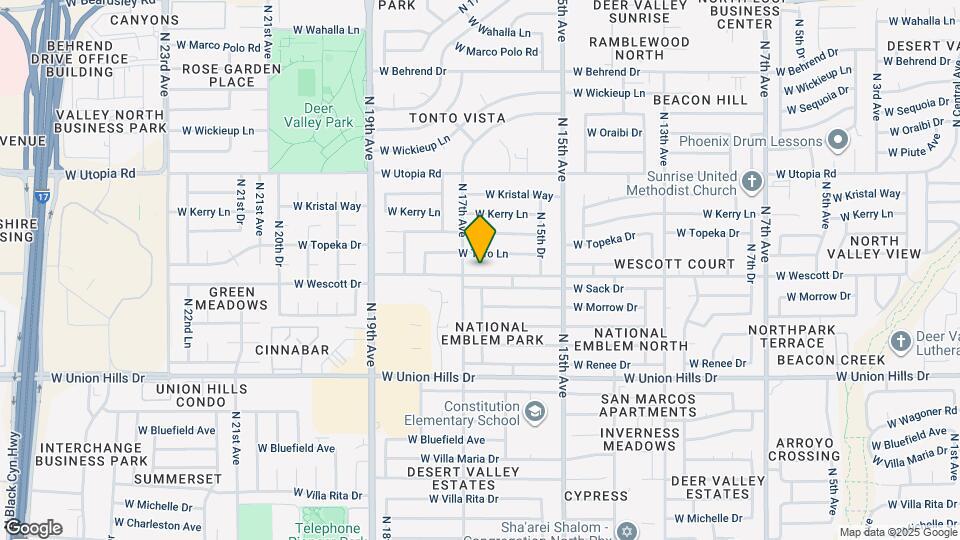 1636 W Wescott Dr Map and Location Details