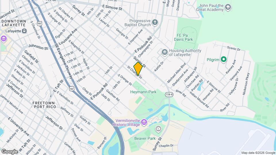 1034 St Charles St Map and Location Details