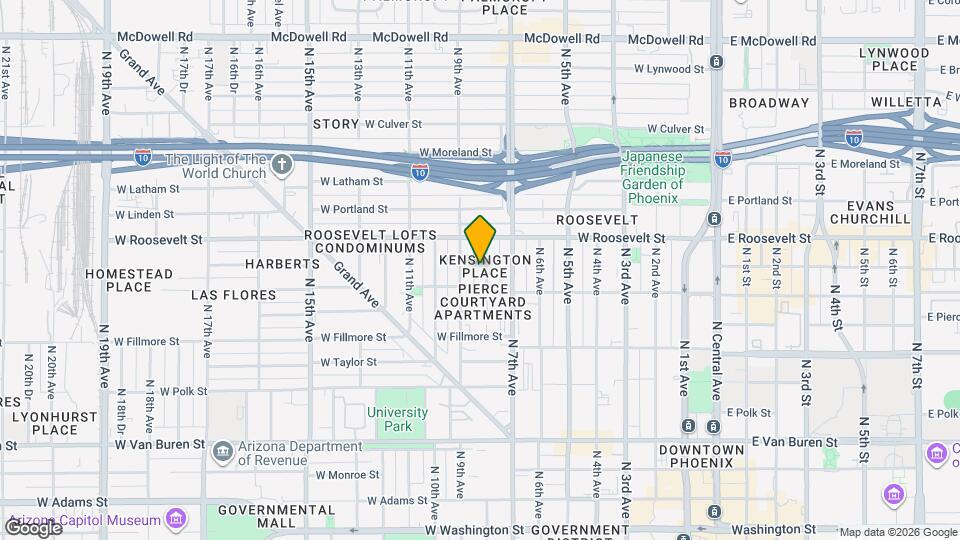 814 N 8th Ave Map and Location Details