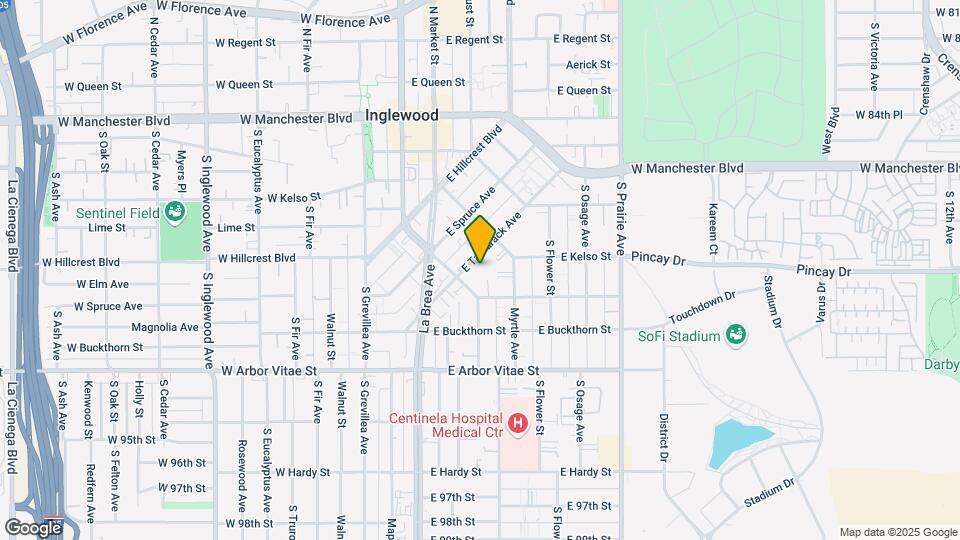 218-222 E Tamarack Ave Mapa y Detalles de la Ubicación