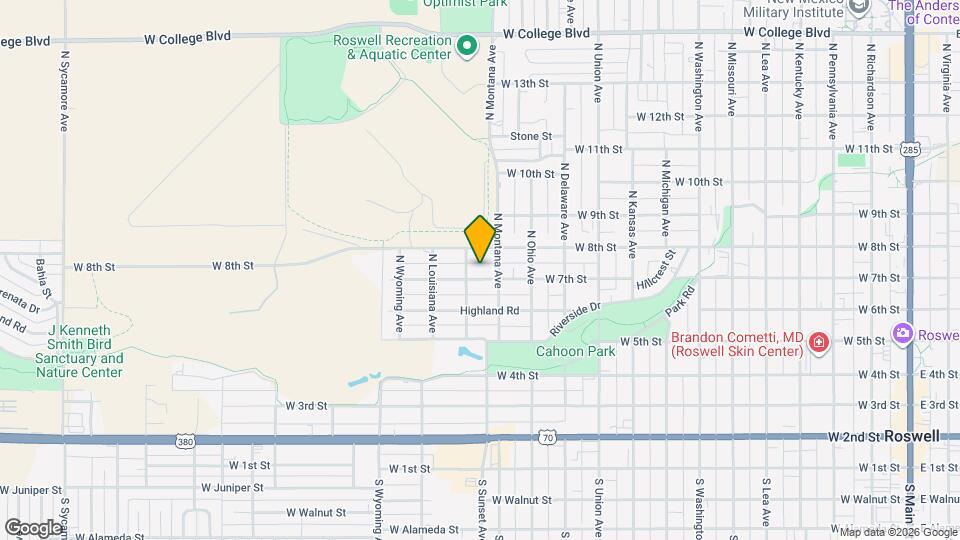 1307 W 7th St Map and Location Details