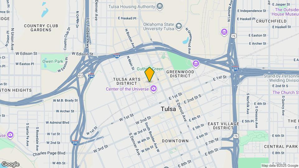 112 N Boston Ave Map and Location Details