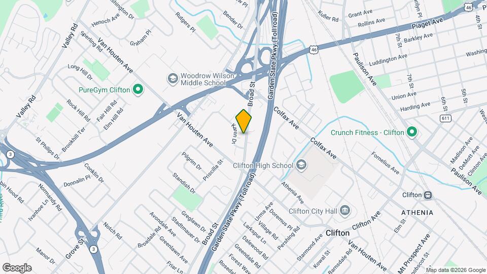 710 Broad St, Unit 710 Broad st Clifton NJ Mapa y Detalles de la Ubicación