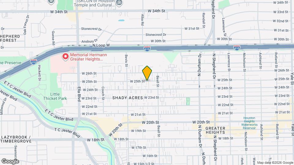 1148 W 25th St Map and Location Details