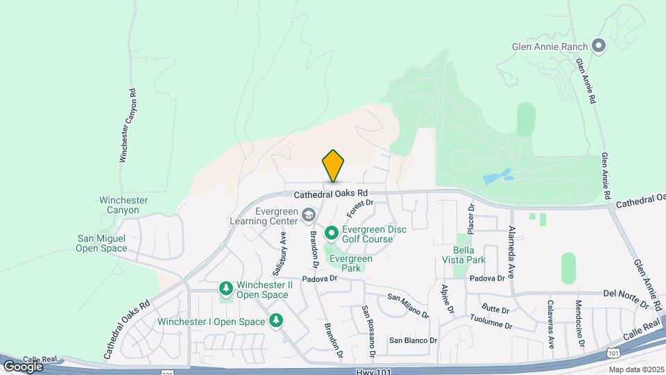 7580 Cathedral Oaks Rd Map and Location Details
