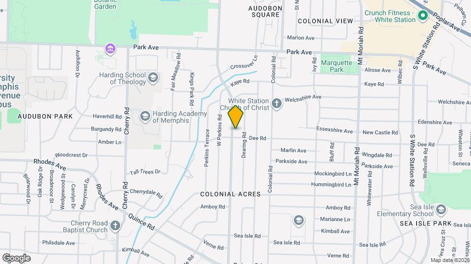 1124 S Perkins Rd Map and Location Details