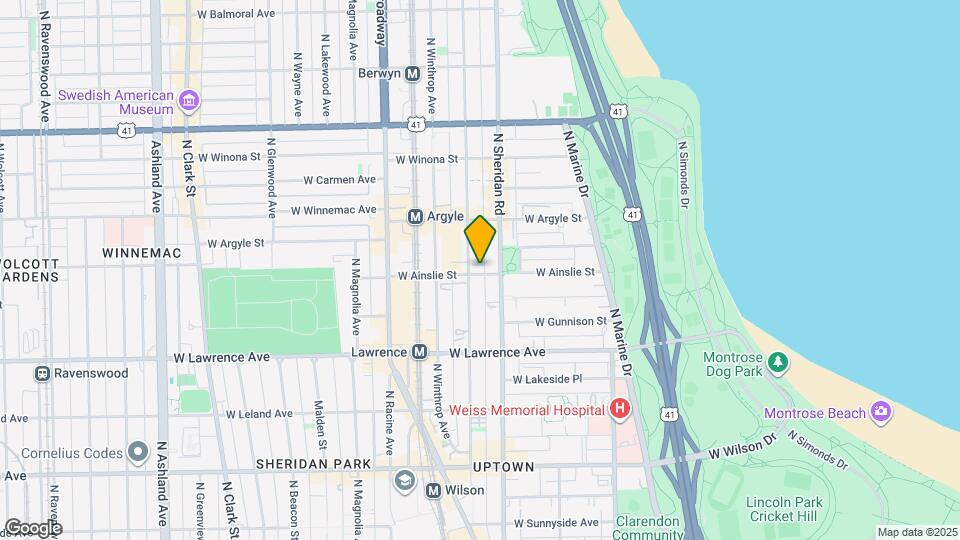 1024 W Ainslie St Mapa y Detalles de la Ubicación