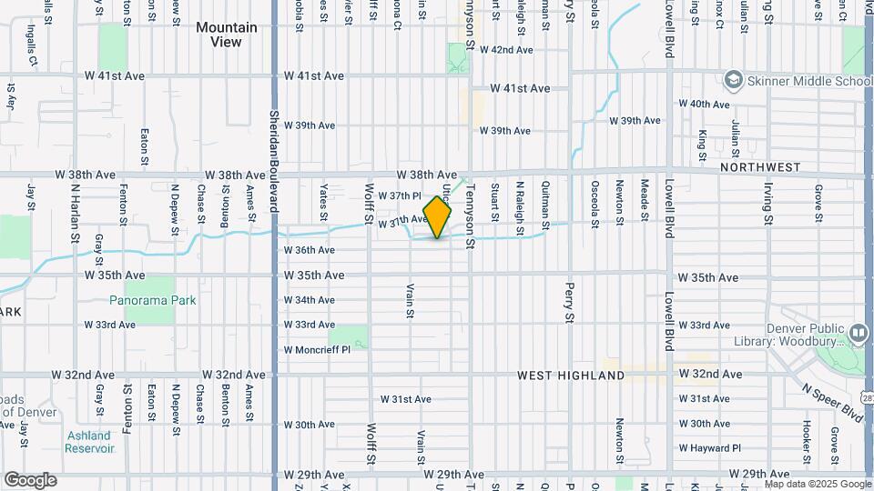 4521 W 36th Ave Map and Location Details
