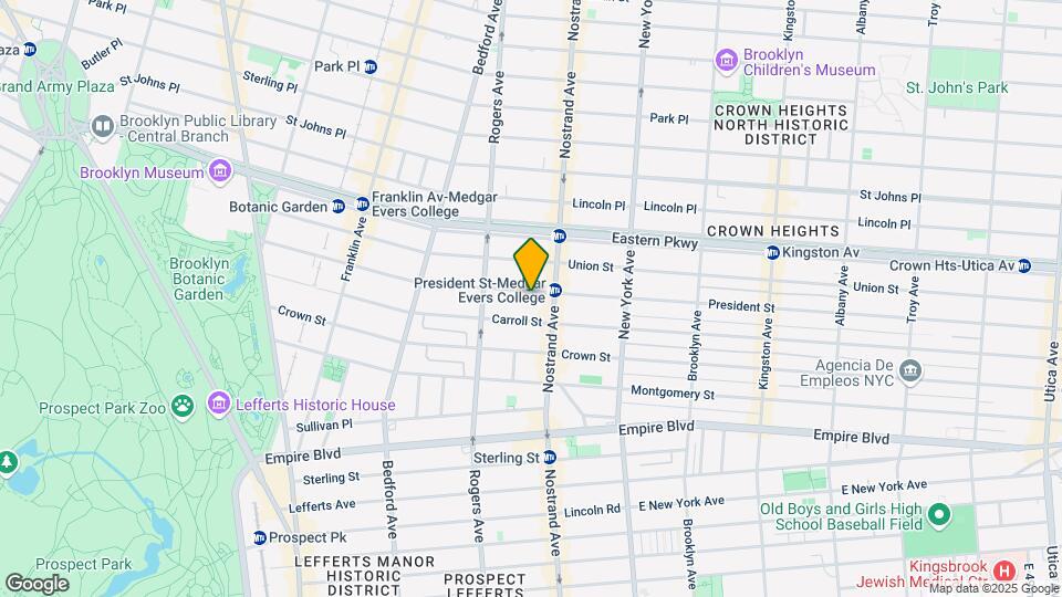 1180 President St Mapa y Detalles de la Ubicación