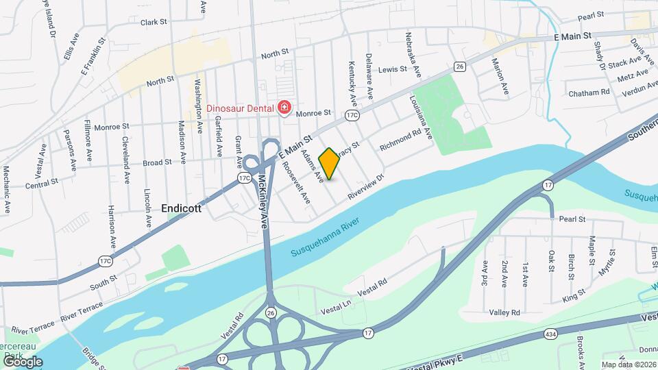 415 Adams Ave Map and Location Details