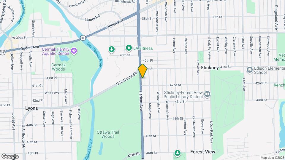 4127 S Harlem Ave Map and Location Details