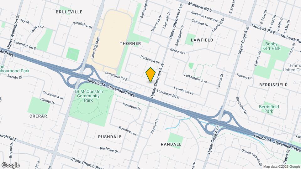 647 Limeridge Rd E Map and Location Details