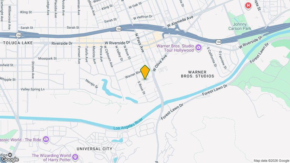 4126 W Toluca Lake Ave Mapa y Detalles de la Ubicación