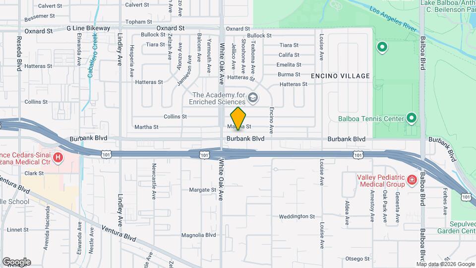 17623 Burbank Blvd Map and Location Details