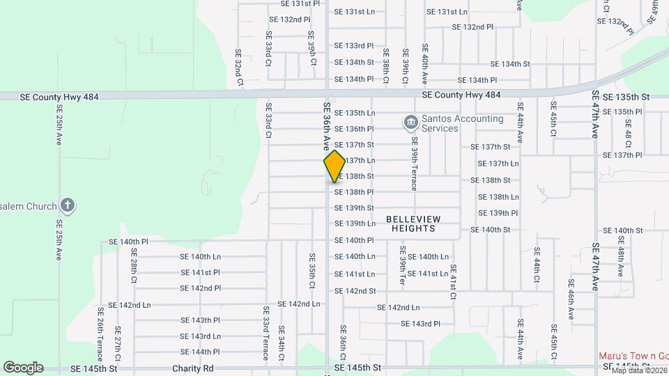 3633 SE 138th Pl Map and Location Details