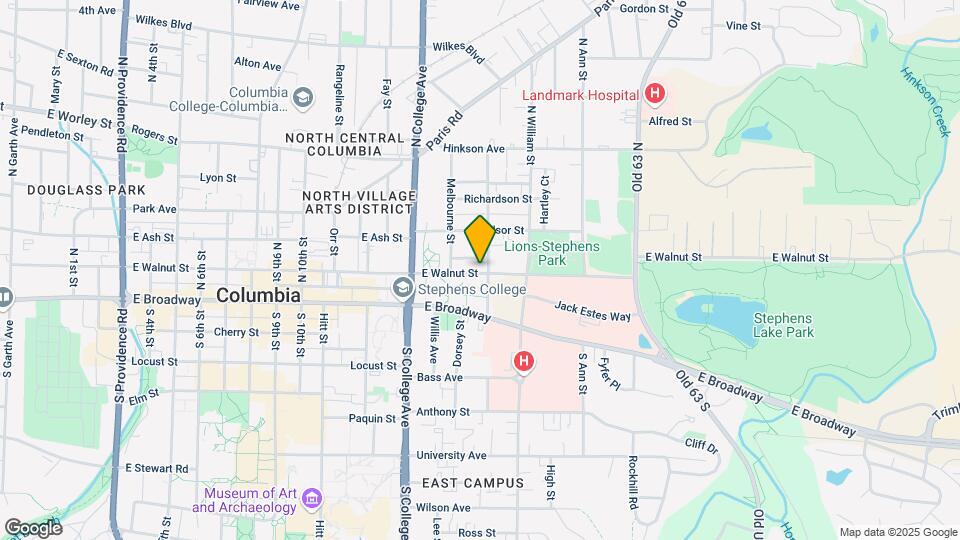 1415 E Walnut St Map and Location Details