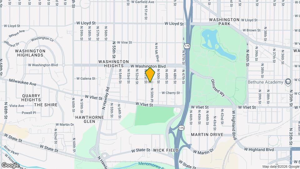 1533 N 50th Pl Mapa y Detalles de la Ubicación