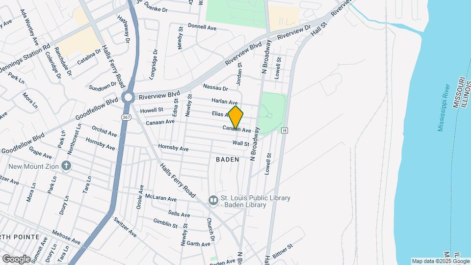 844 Canaan Ave Map and Location Details
