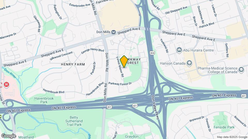 50 Forest Manor Rd Map and Location Details