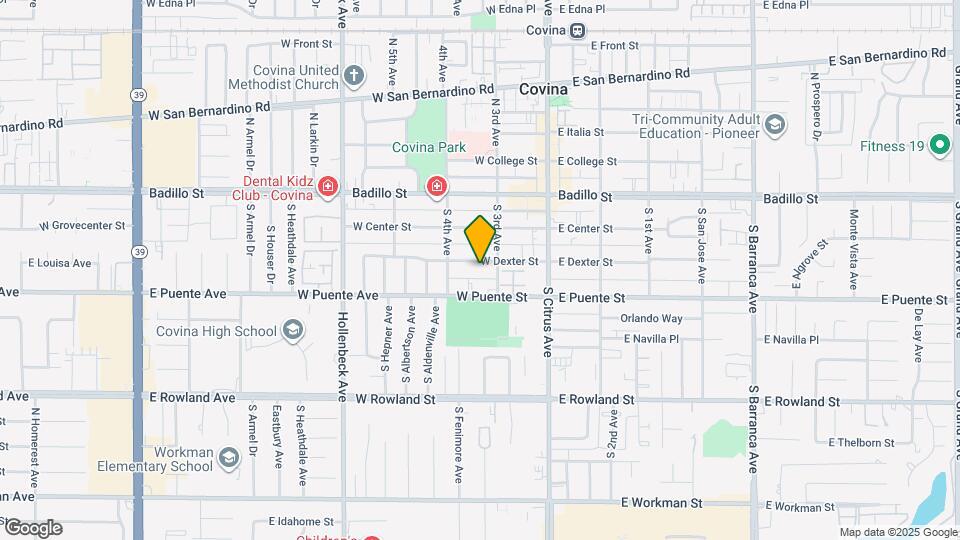 222 W Dexter St Map and Location Details