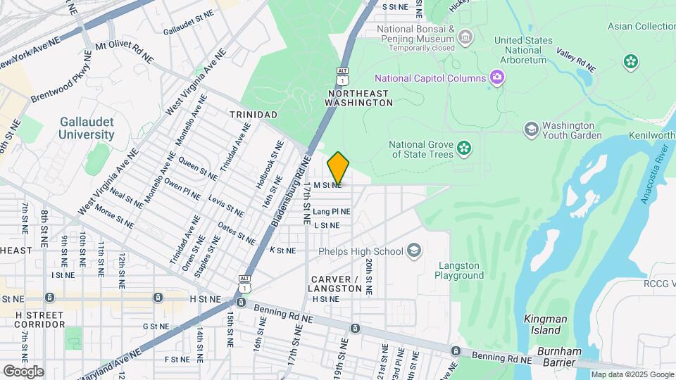 1829 M St NE Mapa y Detalles de la Ubicación