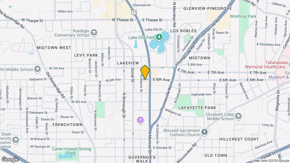 1241 N Adams St Map and Location Details