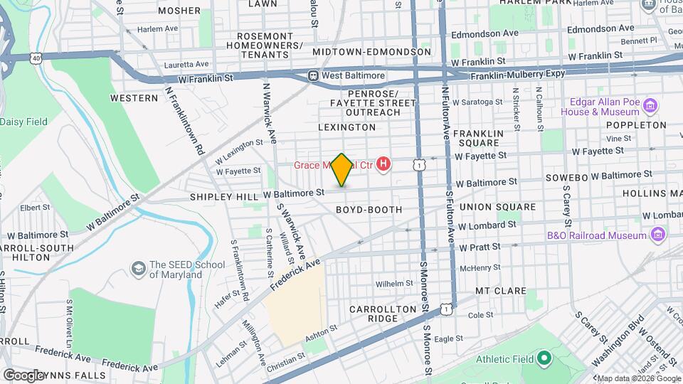 1204W Cross St Mapa y Detalles de la Ubicación