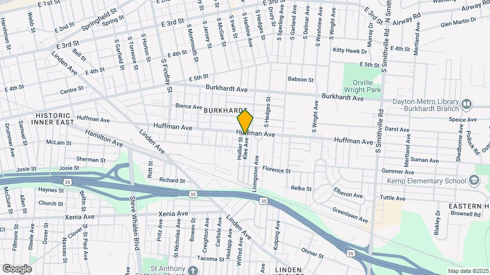 1104 Huffman Ave Mapa y Detalles de la Ubicación