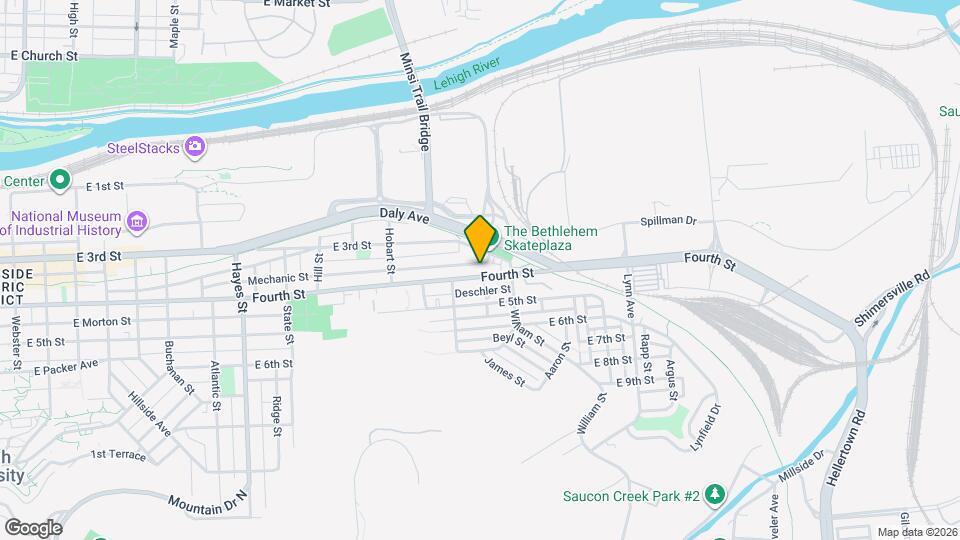 1307 E 4th St Map and Location Details