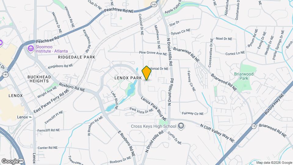 1296 Lenox Park Blvd NE Map and Location Details