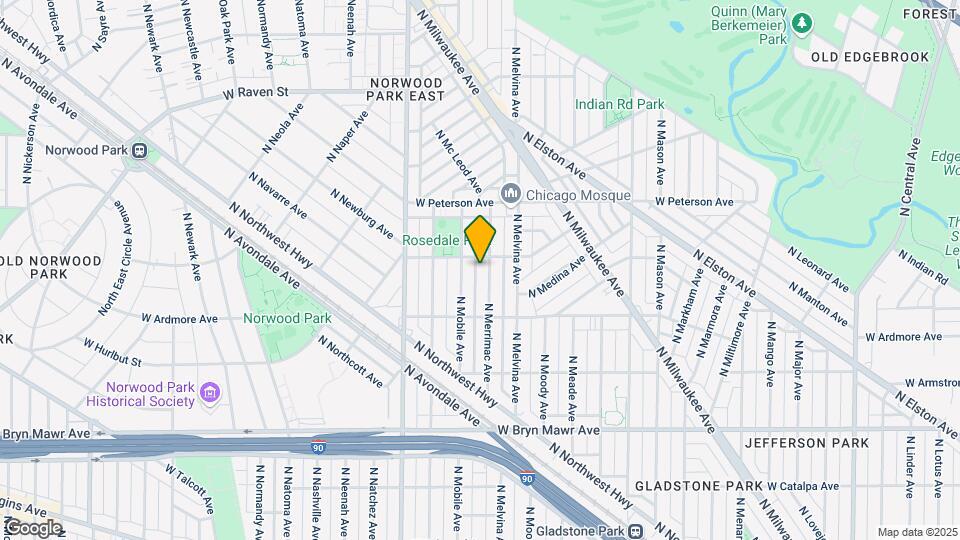 5848 N Merrimac Ave, Unit Garden Mapa y Detalles de la Ubicación