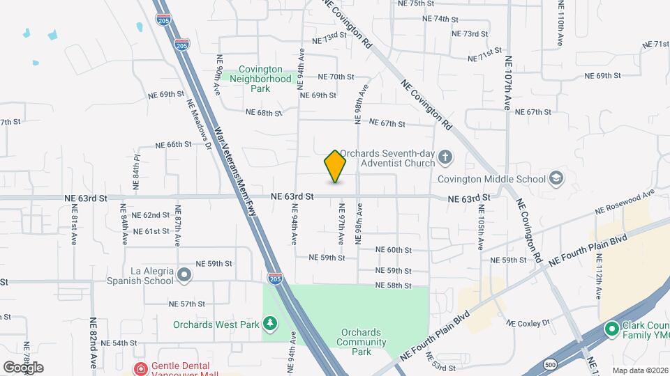 9606 NE 63rd St Map and Location Details