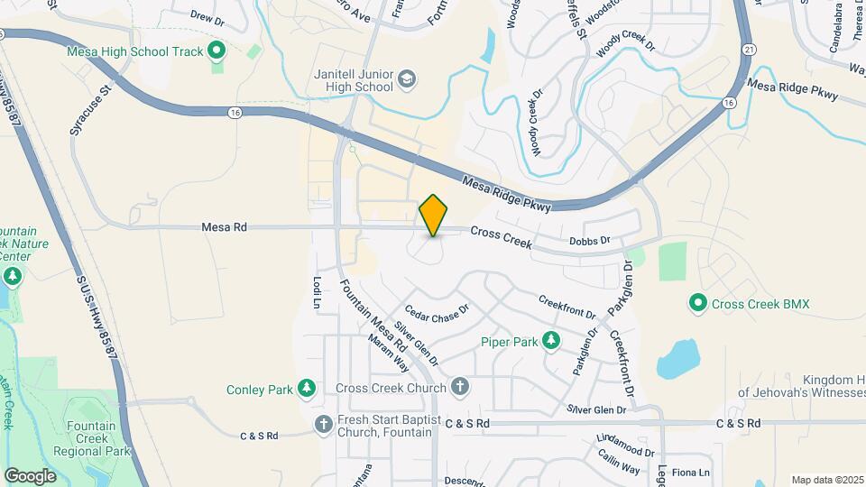 Comfortable 3-Bedroom Townhome in Cross Cr Map and Location Details